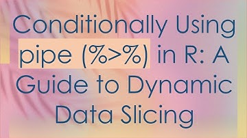 Conditionally Using pipe (% %) in R: A Guide to Dynamic Data Slicing