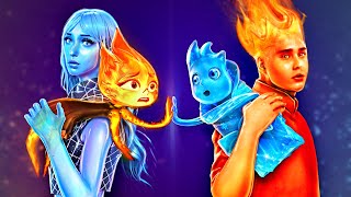 Ember and Wade from ELEMENTAL Switched Elements! Fire vs Water! Mom vs Dad!