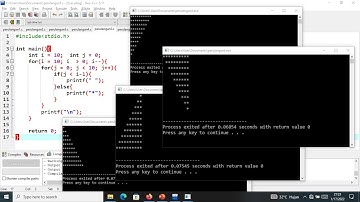 SEGITIGA BINTANG dengan FOR di Bahasa C (Pemrograman Dasar, SMK)
