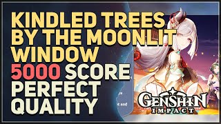 Perfect Quality Kindled Trees by the Moonlit Window Genshin Impact Resimi