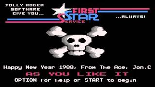 Famous as you like it title screen for Atari 8-bit Wealth