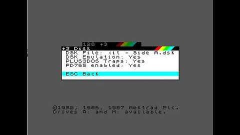 ZEsarUX emulator - Added +3 Disk emulation