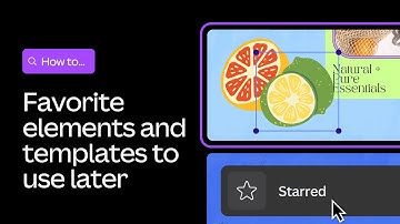 How to favorite elements and templates in Canva