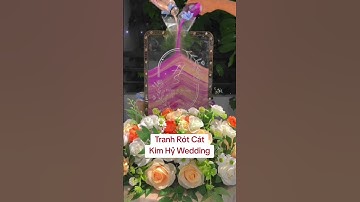 Tranh rót cát đám cưới hình chữ nhật size 40cm #damcuoi #tranhrotcat #wedding #cuoihoi #handmade