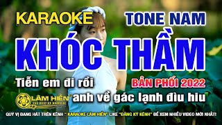 Khóc Thầm Karaoke Nhạc Sống Tone Nam G#m I Karaoke Lâm Hiền