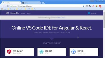 Stackblitz - Angular and React Online IDE