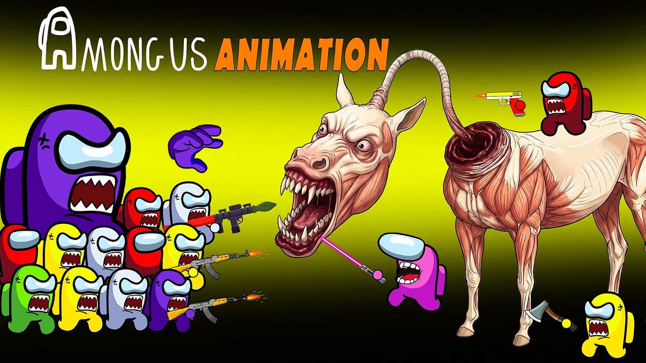 어몽어스 Among Us Vs Minecraft The Long Horse | AMONG US FUNNY ANIMATION