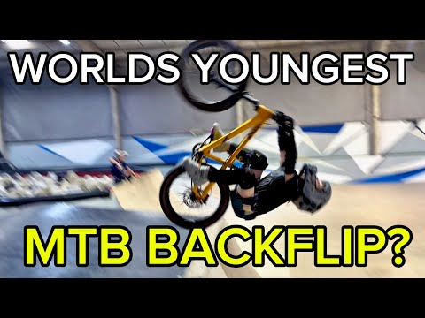 Will he do the WORLDS YOUNGEST MTB FLIP?!?