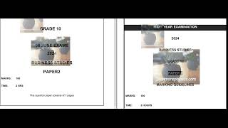 GRADE 10 BUSINESS STUDIES TERM 2 FULL PAPER 2 JUNE 2024 EC