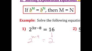 Unit 5 - Day 15 Solving Exponential Equations