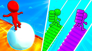 Snow Race 3D vs Bridge Race ❄️🌉 Max Level Gameplay Walkthrough Android iOS Update 9FX4