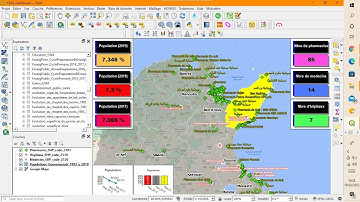 Decision-making mapping with a QGIS dashboard and OpenGeodata of Tunisia.