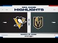 NHL Highlights | Penguins vs. Golden Knights - March 12, 2026
