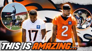 Jaylen Waddles Insane One-Handed Catch Just Changed Broncos Camp