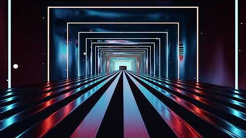 Futuristic Reflection Abstract 3D Tunnel Motion Background Loop Moving Glowing Lights Live Wallpaper