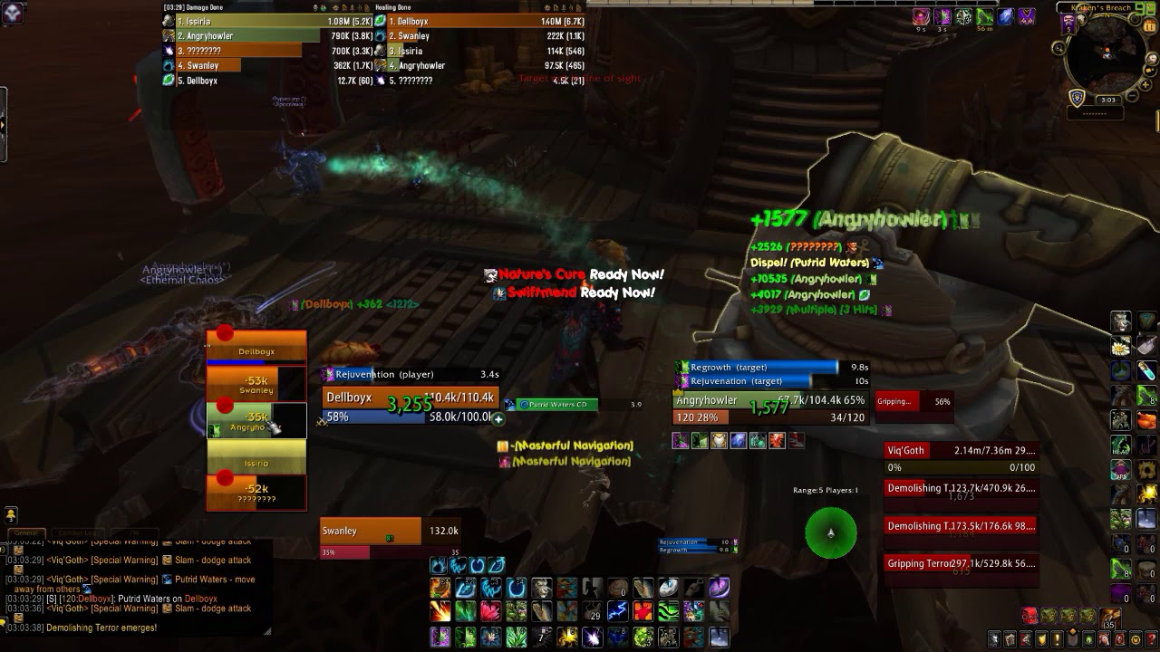 Mythic - Siege of Boralus - Viq'Goth - Restoration Druid Healer - WOW BFA