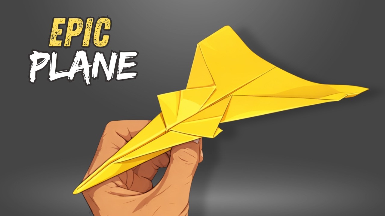 How to Make an EPIC Jet Paper Airplane that Flies FAR - Easy Paper ...