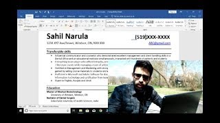 Resume for JOBS in CANADA | हिंदी में