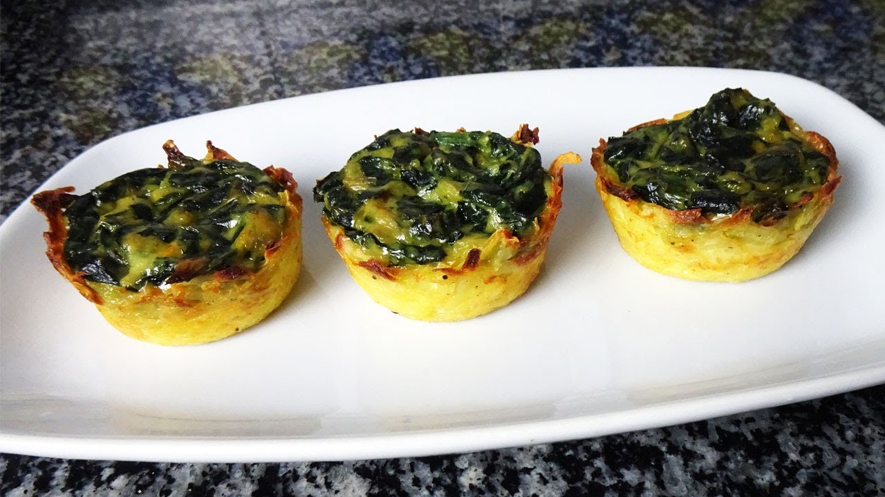 CANASTITAS DE PAPA Y ESPINACA | RECETA FÁCIL