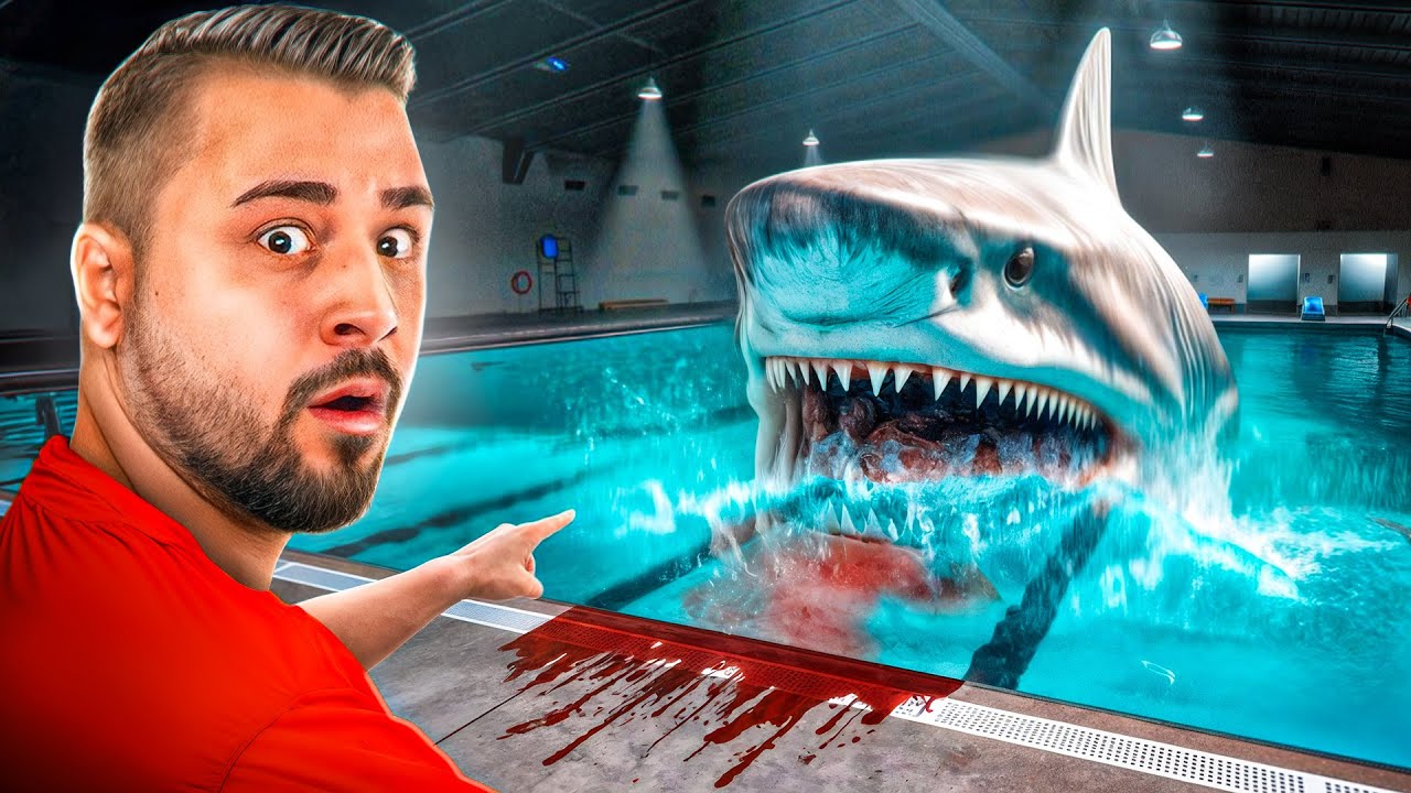 SCHWIMME NICHT in einem MEGALODON POOL..🦈 (Hilfe)
