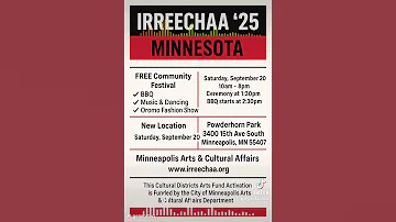 Irreechaa 2025 Minnesota Oromotiktok Oromoculture Irreecha 