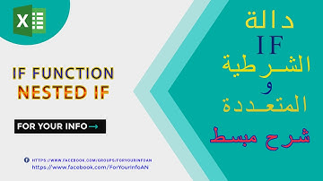 IF and Nested IF - دالة - IF - الشرطية والمتداخلة - شرح مبسط