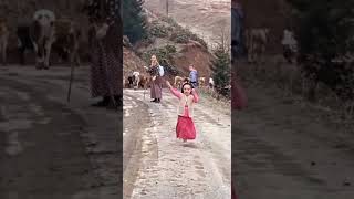 viral video । little mountain girl dancing । satinder sartaj song । raj rhythym