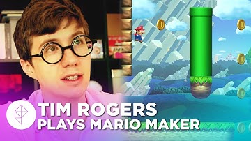 Mario Expert Tim Rogers Creates a Super Mario Maker Level - Devs Make Mario