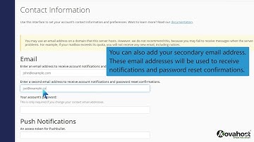 How to update your contact information in cPanel with Novahost
