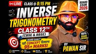 Maths || Inverse trigonometry || class 12th || RBSE &amp; CBSE