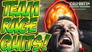 CALL OF DUTY 4 REMASTERED NUCLEAR/VICIOUS MEDAL CHOKE! WHOLE ENEMY TEAM RAGE QUITS! MWR MULTIPLAYER!
