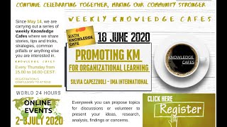 km4dev knowledge cafe 6: Promoting KM for organisational learning Profile