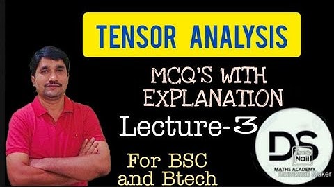 Tensor Analysis || MCQ