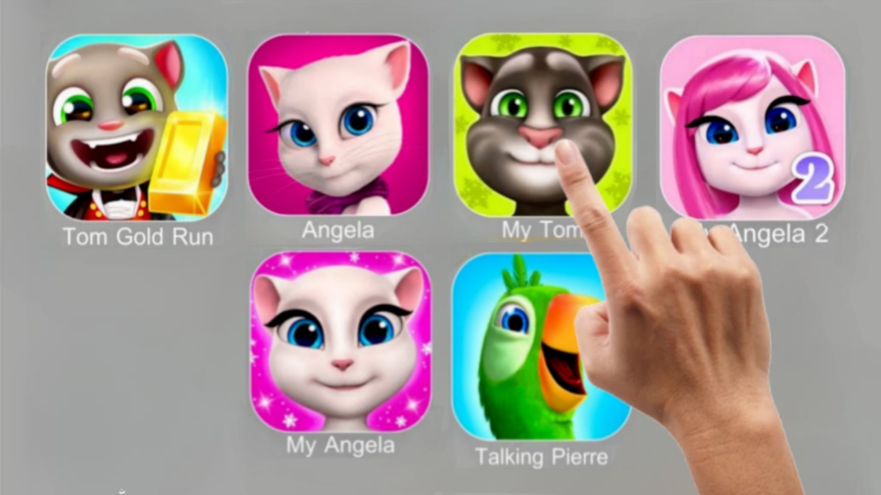 Tom Gold Run, Angela, My Tom, My Angela 2, My Angela, Talking Ginger.