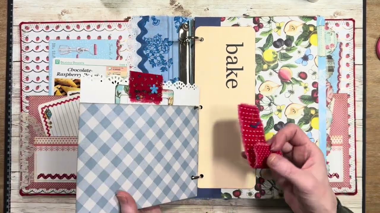Adding Fabric and Paper Tabs to Journal Pages