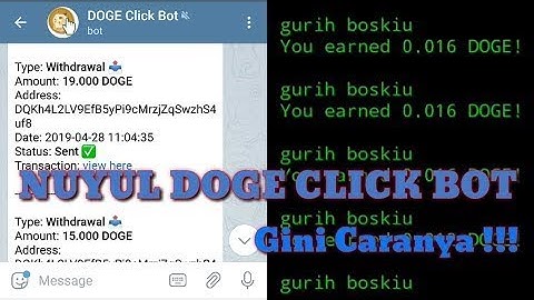 Cara Nuyul Doge Click Bot Telegram Terbaru 2020