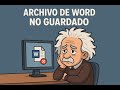 TRUCO PARA RECUPERAR UN DOCUMENTO DE WORD NO GUARDADO #archivos #documento #microsoftword