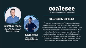 Observability Within dbt (w/ Kevin Chan & Jonathan Talmi)