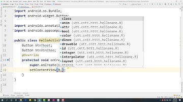 1.5  Làm quen với ứng dụng Android - bài toán kinh điển HelloWorld (2)