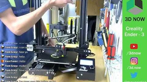 Creality Ender 3 Unboxing and First Print Live! Part 2