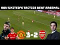 Tactical Analysis : Manchester United 3-2 Arsenal | How United Exploited The Wide Regions |