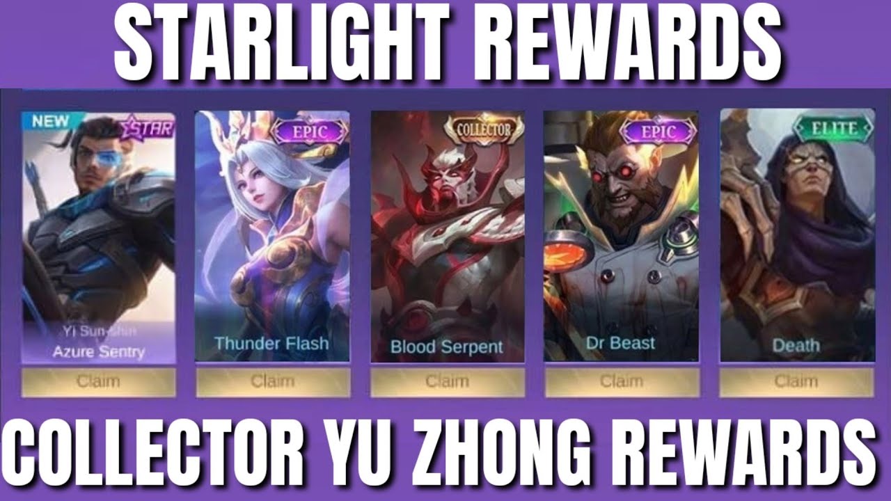 Starlight Rewards May Yu Zhong Collector Skin Rewards Leaked Today Chou Gameplay Mlbb Youtube Starlight Rewards May Yu Zhong Collector Skin Rewards Leaked Today Chou Gameplay Mlbb Youtube