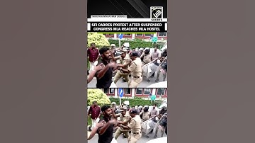 SFI cadres protest as suspended Cong MLA Mamkootathil reaches MLA hostel amid harassment allegations