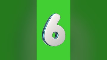 Glossy Blue Numbers Nine to Zero Countdown with Voice Over | GREEN SCREEN