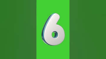 Glossy Blue Numbers Nine to Zero Countdown with Voice Over | GREEN SCREEN