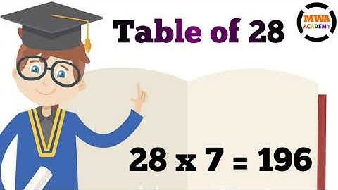 Table of 28 | table of twenty eight | rhythmic table of 28 | multiplicative table of 28 | kids