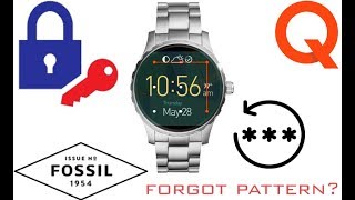 Fossil Q Marshal forgot Pattern/ PIN/ Password