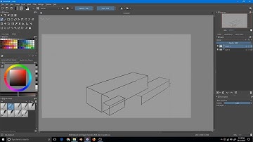 Krita Assistant Tool [Part 3] : Vanishing Point, setting up perspective (1p, 2p and 3p)
