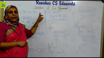 Addition of Polynomial Using Array/CST 201 Data Structures - Part 7