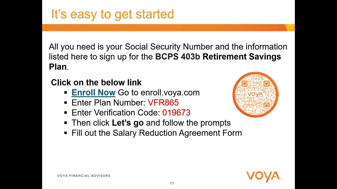 Enroll Quickly in Baltimore County Public Schools’ 403b Plan in just Two Minutes with Voya Financial Advisors